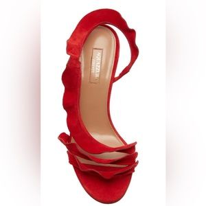 Brand new Aquazurra red suede sandals